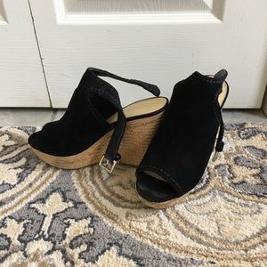 Marc Fisher Black Platform Sandals